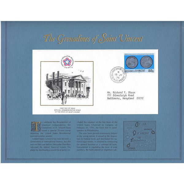 The Grenadines of Saint Vincent - American Bicentennial Commemorative FDC