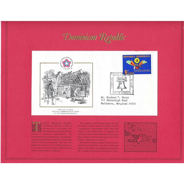 Dominican Republic - American Bicentennial Commemorative FDC