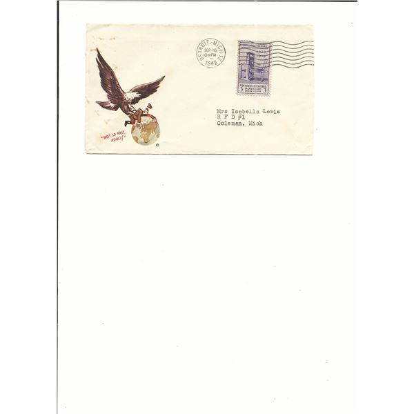Detroit, MI - First Day Cover - 1942