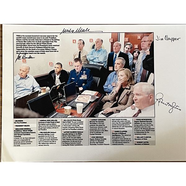 White House Situation Room National Security Team signed photo