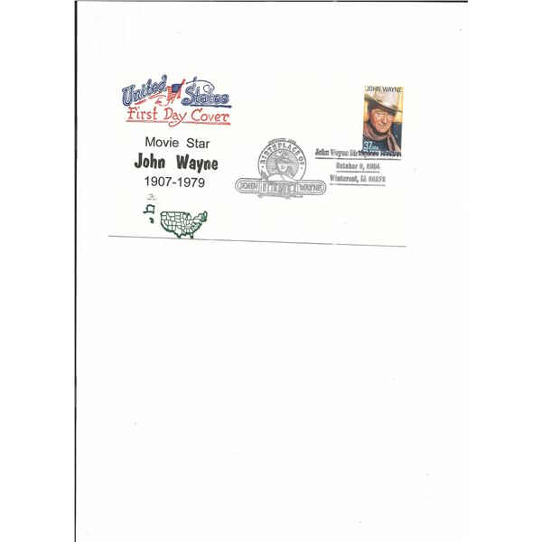 John Wayne - First Day Cover - 2004 - Winterset, Iowa