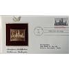 Image 1 : American Architecture Smithsonian Washington Gold Stamp Replica First Day Cover