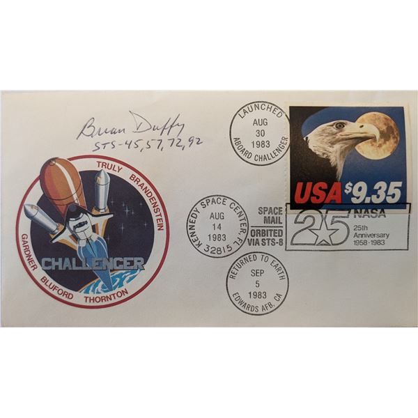Brian Duffy Signed NASA 25th Anniversary Challenger First Day Cover