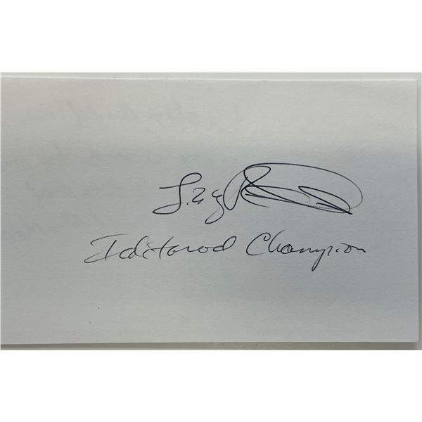 Idlewood champion Light Riddles autograph note