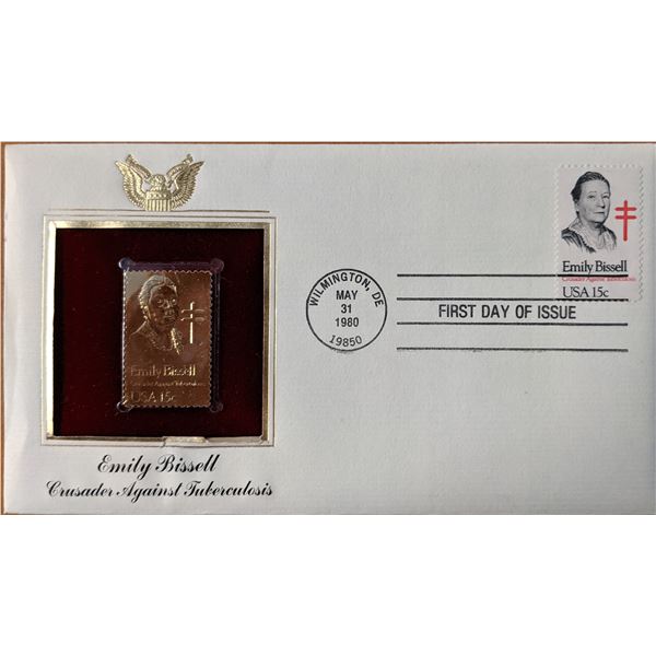 Emily Bissell Crusade Against Tuberculosis Gold Stamp Replica First Day Cover