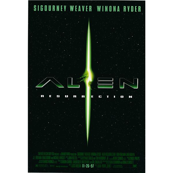 Alien Resurrection 1997 original movie poster