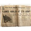 Image 1 : WWII 1944 New York World Telegram Original Vintage Newspaper