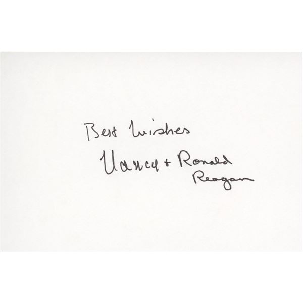 Nancy and Ronald Reagan signature cut