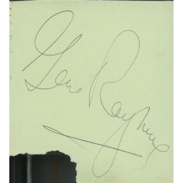 Gene Raymond signature cut