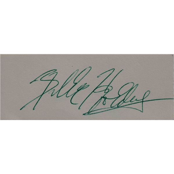 Billie Holiday signed slip