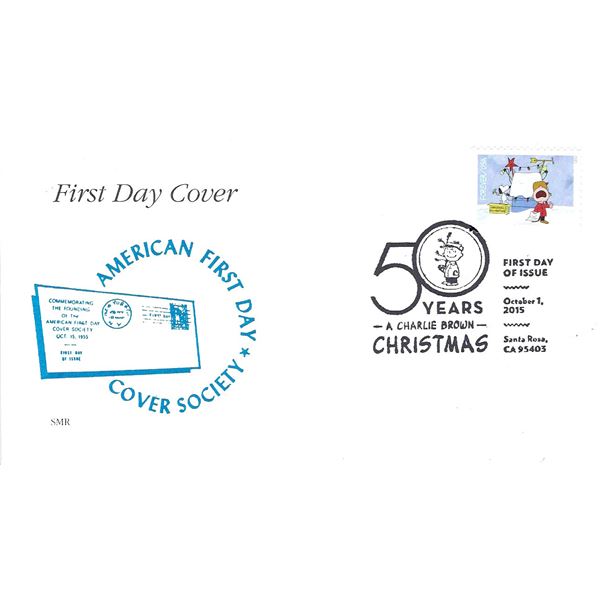 American First Day Cover Society - A Charlie Brown Christmas 50 Years Celebration FDC