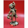 Image 1 : British Solid Brass Peg Leg Pirate w/ Sword & Parrot Sculpture