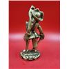 Image 3 : British Solid Brass Peg Leg Pirate w/ Sword & Parrot Sculpture