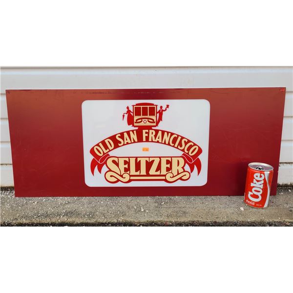 Old San Francisco Seltzer Advertising Plexiglass