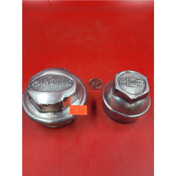 Original 1920s Pontiac & Chevrolet Car Wheel Grease Cap Center Hub Dust Covers
