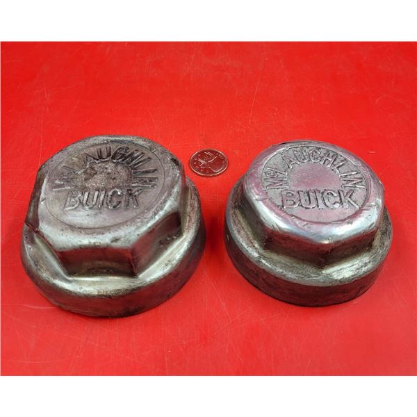 2 Original 1920s McLaughlin Buick Axle Dust Cover Grease Hubcaps