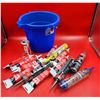 Image 1 : Adhesive Caulk & Sterilite 12 Qt. Bucket