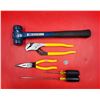 Image 1 : Klein Tools Double-Face Hammer, 2 Pairs of Pliers, & Screwdrivers