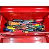Image 2 : Red Metal Toolbox Full Of Screw Drivers