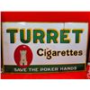 Image 1 : Rare Heavy Antique Porcelain Turret Cigarettes Advertising Sign