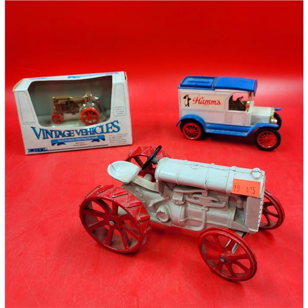 VTG Die Cast Tractors & Hamm's 1913 Ford Model Beer Delivery Truck