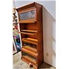 Image 2 : VTG Stacking Bookcase w/ Leaded Glass Window
