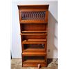 Image 3 : VTG Stacking Bookcase w/ Leaded Glass Window
