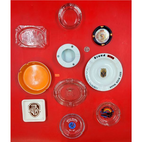 VTG Glass Ashtray Lot
