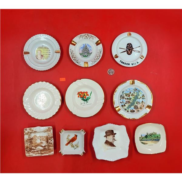 VTG Glass Ashtray Lot