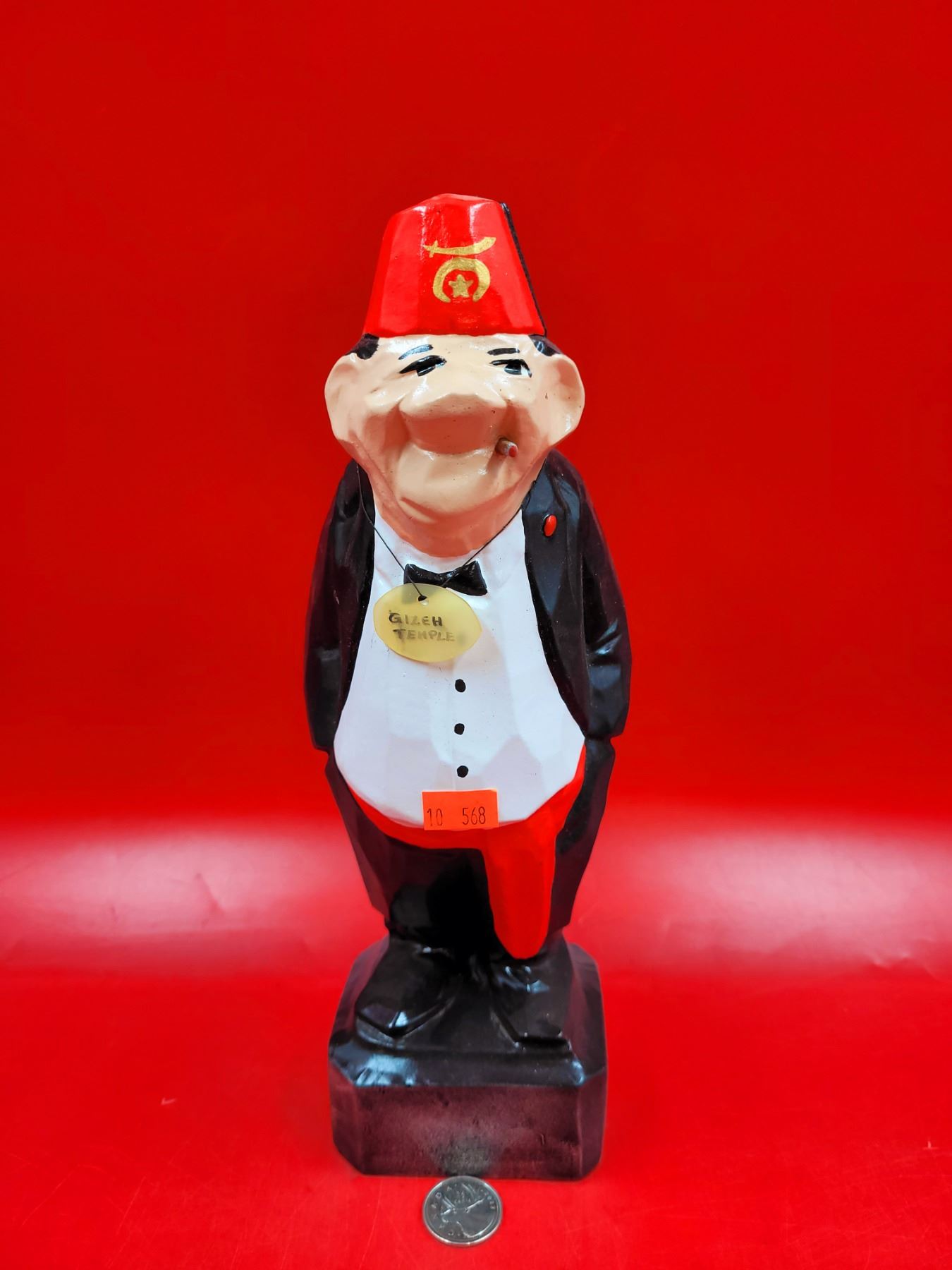 Masonic Figure VTG Smoking Masonic Shriner Figure