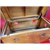 Image 2 : Arts and Crafts Wooden Train Toy Storage Chest