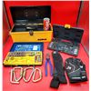 Image 1 : Waterloo Tool Box, Sockets, Pliers, Husky Gloves & Tool Lot