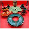 Image 1 : Assorted Pottery Dishes, Blue Mountain Pottery Figure, & Pitchers