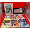 Image 1 : VTG Canucks Magazines (1 Framed) & Framed BC Lions Picture