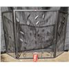 Image 1 : Black Foliage Fireplace Screen
