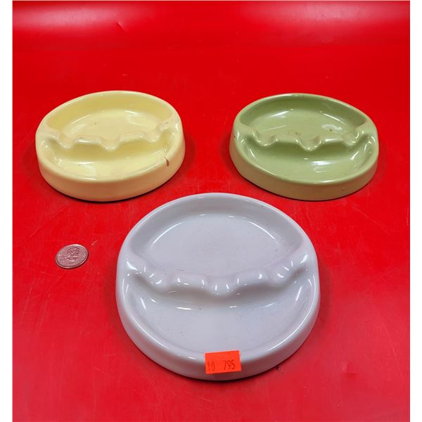 VTG Heavy Pastel Ceramic Ashtrays