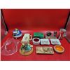 Image 1 : Unique Hand Painted Table Lighter & Assorted Ashtrays