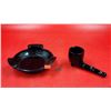 Image 1 : Cobalt Blue Ashtray Made in England & Pipe