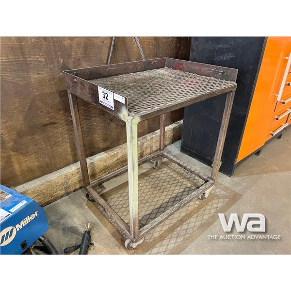 2 X 2 1/2 FT. STEEL SHOP TROLLEY ON WHEELS