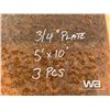 Image 2 : (3) PCS 3/4" PLATE STEEL 5X10 FT.