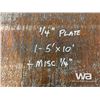 Image 2 : 1/4" PLATE STEEL 5X10 FT. & MISC. 1/4"