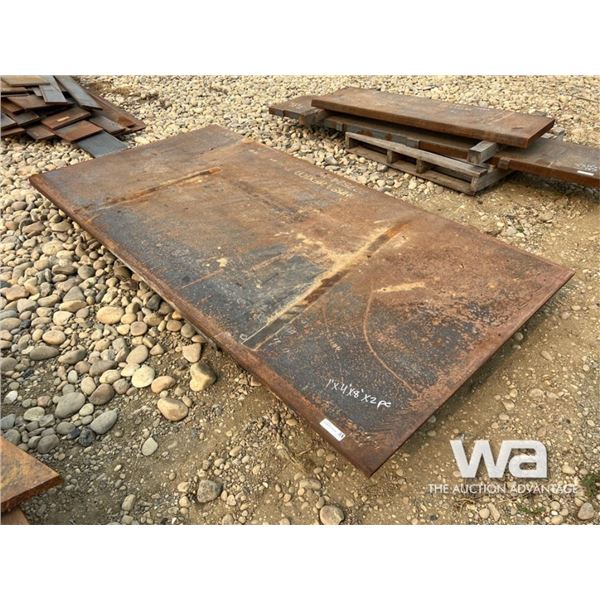 (2) PCS 1"X4X8 FT. PLATE STEEL