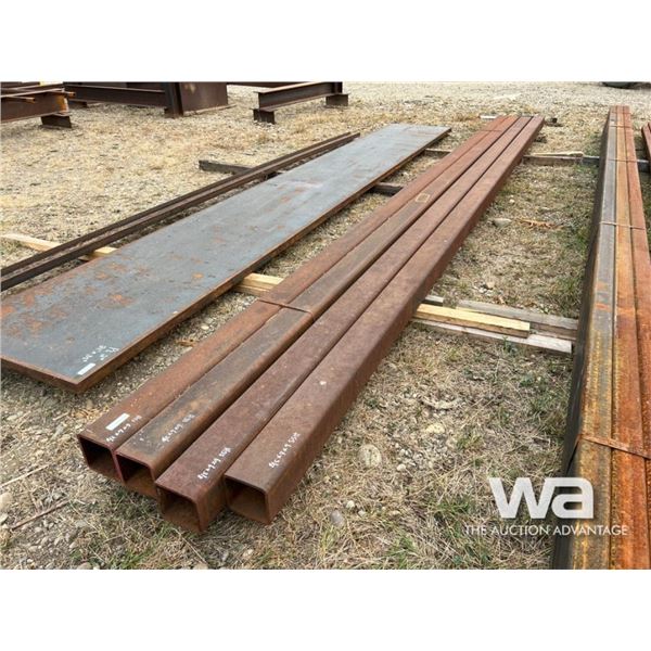 (4) HSS 4X4X3/8"  24 FT. LENGTH STEEL TUBING
