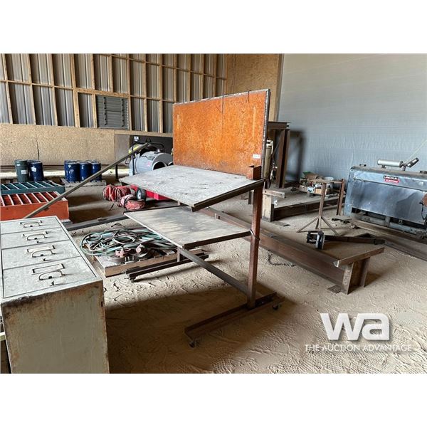 STEEL SHELF STAND ON WHEELS