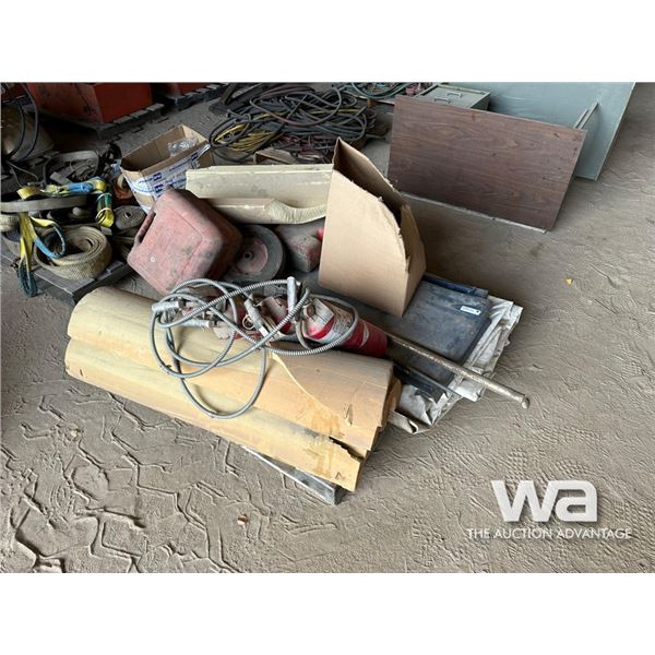 CANVAS, PIPE INSULATION, FIRE EXTINGUISHERS