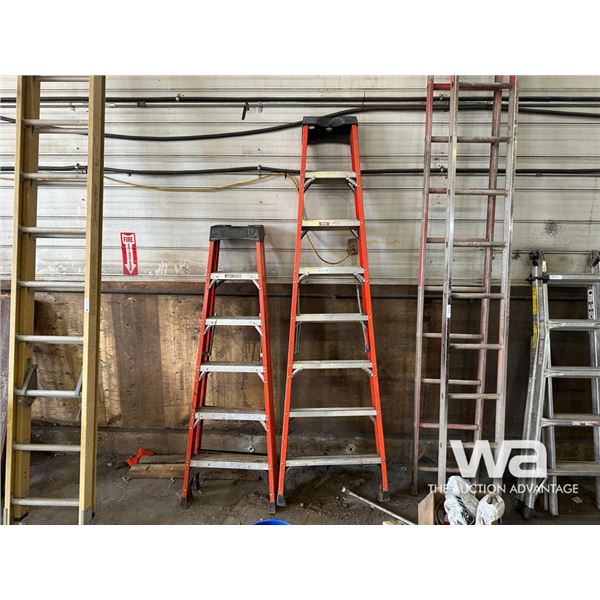 (2) FIBERGLASS STEP LADDERS