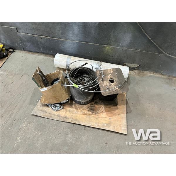 ROLLS OF CHAIN, PLASTIC TUBE