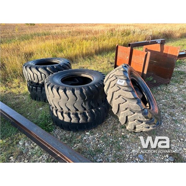 (5) GOODYEAR, BRIDGESTONE, FIRESTONE 17.5-25 TIRES
