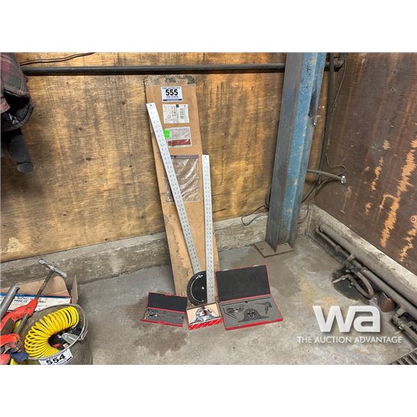 STARRETT FULL PROTRACTOR SQUARE SET & CALLIPER