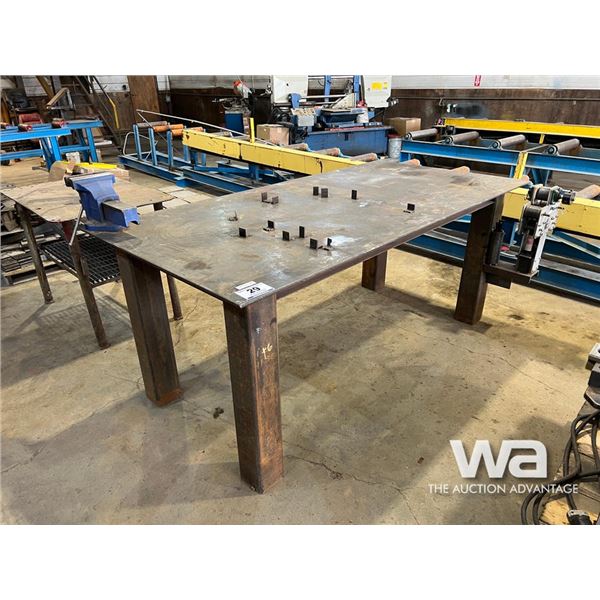 4 X 8 FT. STEEL WELDING TABLE W/VICE
